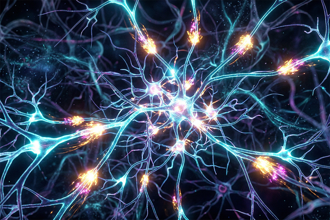 Neural pathways illustration